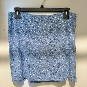 Abercrombie & Fitch blue floral mini skirt